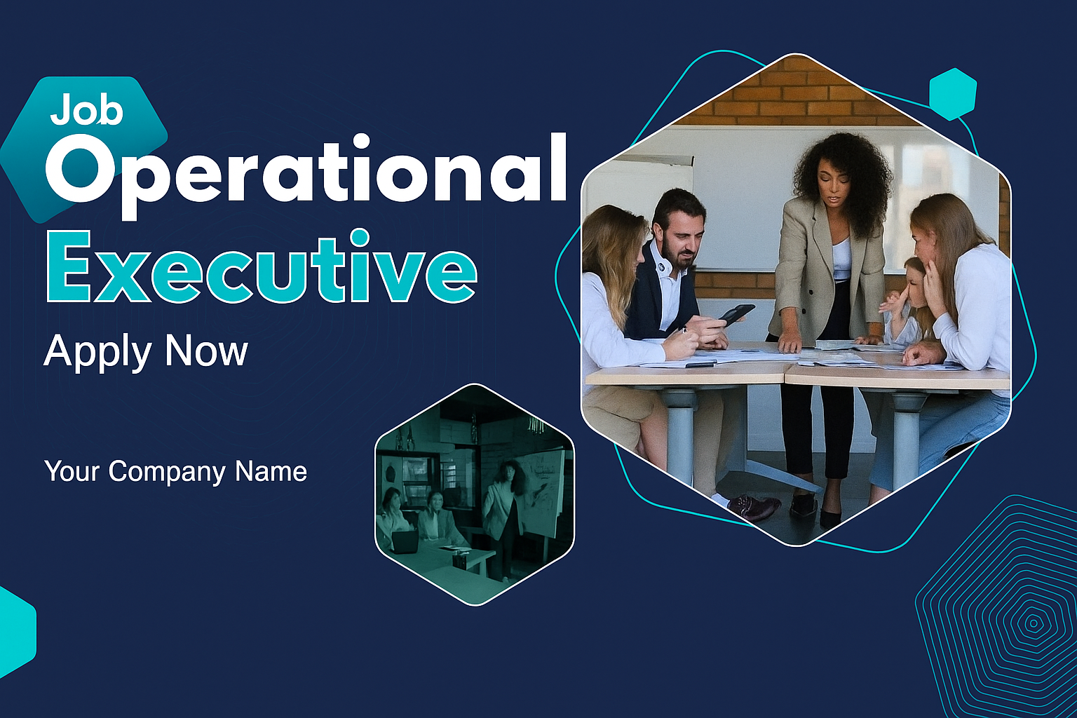 a group of people working at a table