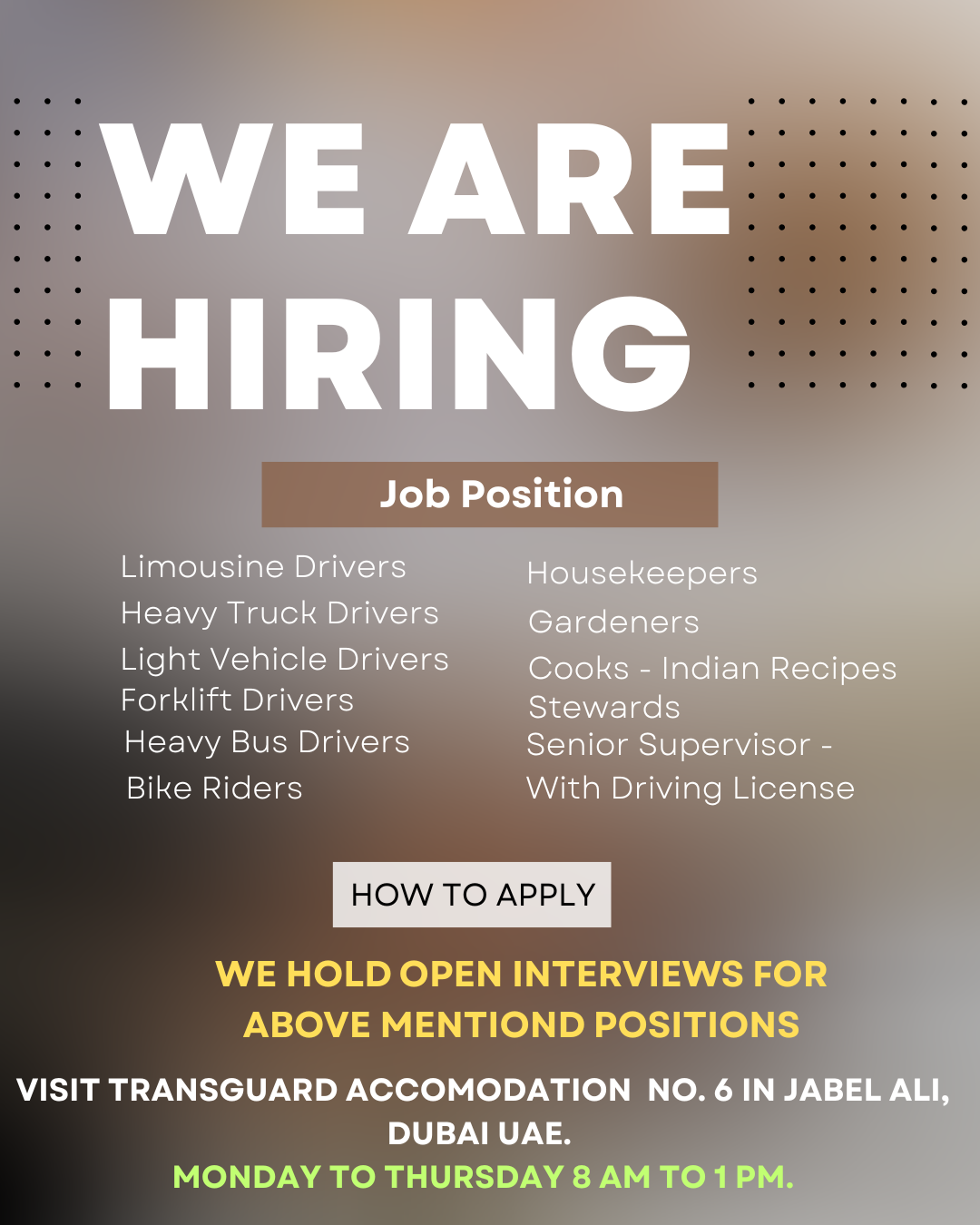 Drivers & Operators